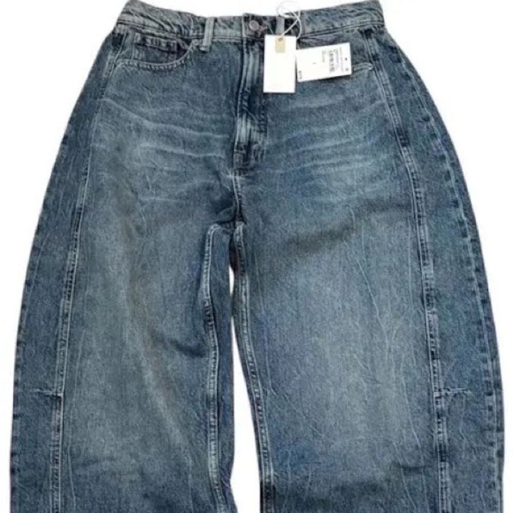 BRAND NEW Good American good extreme barrel Jeans size 6 NWT!👖🎁 - Picture 6 of 15